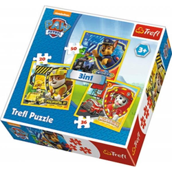 Paw Patrol - Puzzle 3in1 20-50 Teile
