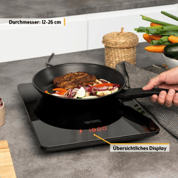Induktionskochplatte 2000 Watt – kompakt und leistungsstark