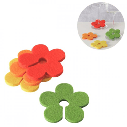 Boltze glas markers Prilio vilt 7 cm set van 4