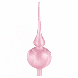 Deco Heitmann Weihnachtsbaumspitze aus Glas, rosa, 27 cm