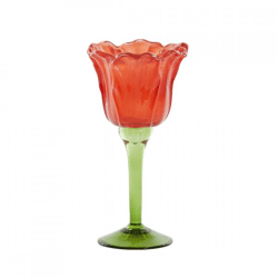 Light & Living Teelichthalter „Flowaly“, rot, 19 cm