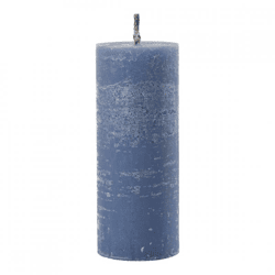 J-Line Stumpenkerze für den Außenbereich, blau, 10 x 25 cm