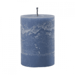 J-Line Stumpenkerze für den Außenbereich, blau, 15 x 21 cm