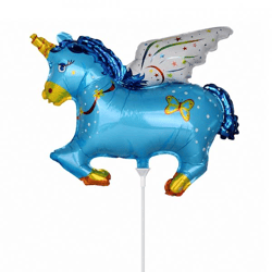 Folieballon met stokje unicorn 66 cm