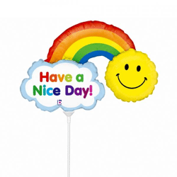 Folienballon mit Stiel „Have a nice day“, 64 cm