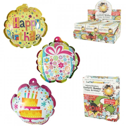 Selbstaufblasbarer Luftballon zum Geburtstag, 9 cm, 3er-Set