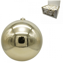 Stern Fabrik Weihnachtskugel, glänzend, champagnerfarben, 12 cm