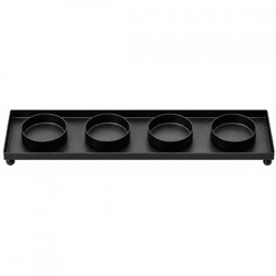 Kerzenleuchter Metall schwarz 28 cm