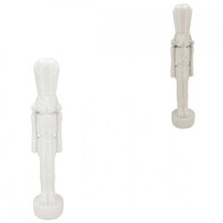Statue Nussknacker weiß/creme 16,5 cm 2 Stück sortiert