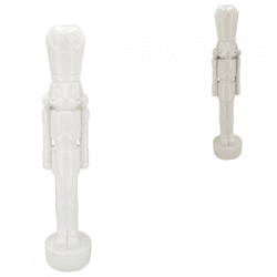 Statue Nussknacker weiß/creme 36 cm 2 Stück sortiert