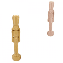 Statue Nussknacker ocker/rosa 16,5 cm 2 Stück sortiert