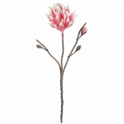 Künstliche Blume Schaum Lisa rosa/weiß 122 cm