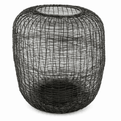 Dekokerze Windlicht Draht braun 25 cm