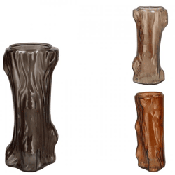Vase Baum dunkelbraun 14 cm 3 Stück sortiert