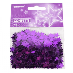 Konfetti-Sterne metallisch lila 14 g
