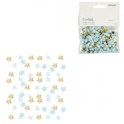 Konfetti Star Folie blau/gold 14 g