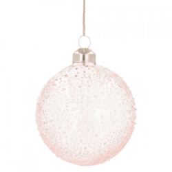 Christmas ball Luxury glass speckle pink 10 cm