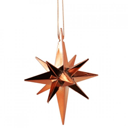 Wilko Weihnachtsaufhänger Stern kupferfarben 14 cm 6 Stück