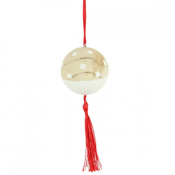 Wilko Weihnachtskugel Holz 6 cm 6 Stück