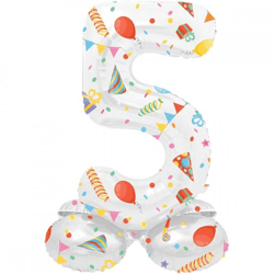 Folat Folienballon stehend 5 Joyful party 41 cm
