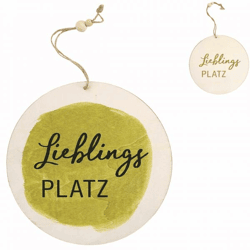 Hängende Dekoration Lieblings Platz Holz 20 cm 2 sortiert