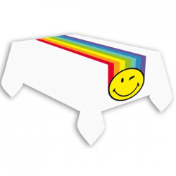 Tafelloper regenboog smiley 180 cm