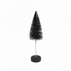 Countryfield kerstboom op voet Glitter zwart 20 cm