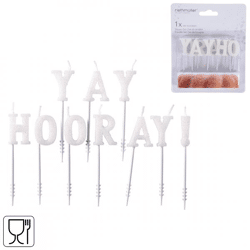 Kerzen Yay Hooray! 6 cm Satz von 11