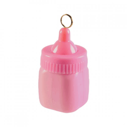 Ballongewicht Babyflasche rosa 9 cm