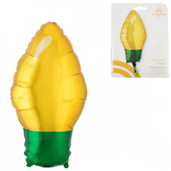 Folienballon Weihnachtslampe gold 55 cm