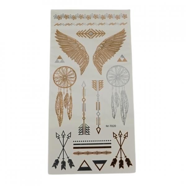 Metallisches Tattoo-Set 21 cm