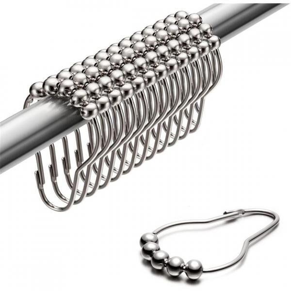 Duschvorhangringe Metall 7,2 cm 12 Stück