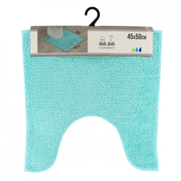 Toilet mat aqua polyester 45 x 50 cm