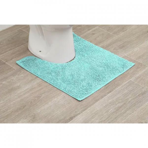Toilet mat aqua polyester 45 x 50 cm