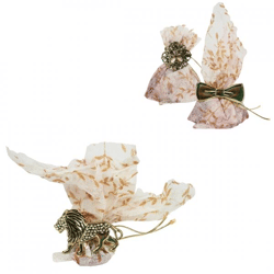 Fragrance bag potpourri with clip gold 14 cm 3 assorti