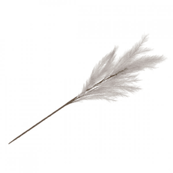Künstliche Zweigfedern silbergrau 100 cm