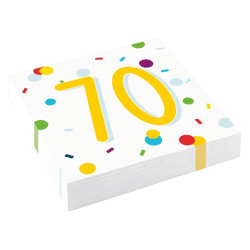 Confetti Birthday - 20 Servietten Birthday 70 - 33 x 33 cm