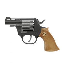 Schrödel J.G. Spielzeugpistole Super 8 14,5 cm, schwarz / braun