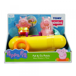 Tomy E73107 - Peppa Wutz Pedalo with Papa Wutz - Bath toy