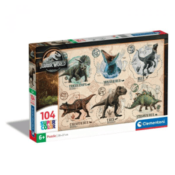 Clementoni 27179 - 104 Teile Puzzle Supercolor - Jurassic World