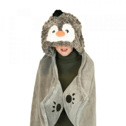 Noxxiez - Tier-Kapuzen-Decke - Pinguin