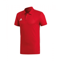 adidas Core 18 Herren Polo-Shirt Kurzarm-Shirt mit ClimaLite-Technologie Alltags-Shirt CV3591 Rot