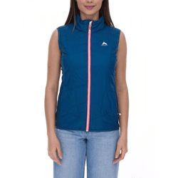 McKINLEY Sansa HYB VST W Damen Weste leicht wasserabweisende Stepp-Weste mit PRIMALOFT-Wattierung 419862 510 Blau