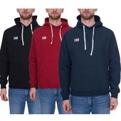 Outfitter Ocean Fabrics Thai Herren Hoodie nachhaltiger Kapuzen-Pullover im Basic-Style OUT-M-1003-OTW Schwarz, Rot oder Dunkelblau