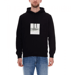 JACK & JONES Esterbro Newton Herren Kapuzen-Pullover Baumwoll-Pullover mit Originals Studio Print 12266801 Schwarz