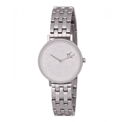 Pierre Cardin Damen Armband-Uhr mit Marken-Kürzel-Print analoge Quarz-Uhr 3ATM 31mm CBV.1539 Silber