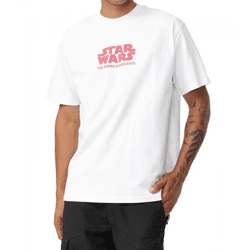 RE:COVERED X STAR WARS Herren T-Shirt mit The Empire Strikes Back Poster-Print Baumwoll-Shirt Kurzarm-Shirt MMSTW2453 Weiß