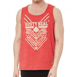 Herren Tank-Top im Vintage-Design ärmelloses Shirt mit Urban-Print Sommer-Top R-15247 Koralle