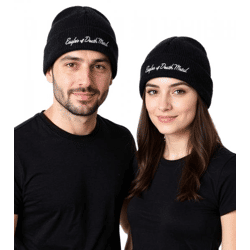 Eagles of Death Metal Unisex Beanie Baumwoll-Mütze im klassischen Schnitt Schwarz/Weiß