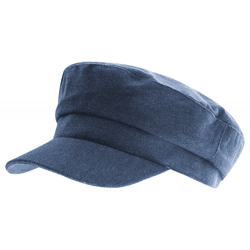 Ballon-Mütze im Jeans-Style Schirm-Mütze Baker-Boy-Mütze Kopfbedeckung Sommer-Cap 4606M K248136 Dunkel-Blau